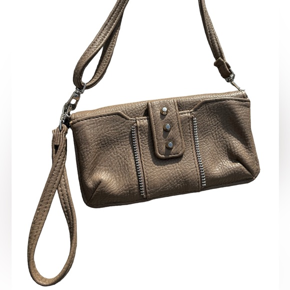 JESSICA SIMPSON Wristlet Wallet Crossbody Color Taupe - Picture 3 of 8